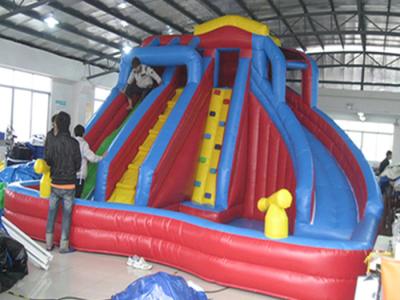 China Parque inflable del agua de los niños al aire libre con la diapositiva/la lona inflable del PVC del tobogán acuático en venta