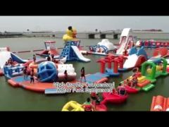 Sea Large Inflatable Floating Water Park Game Floating Island Equipment