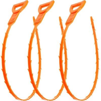 China 3 Pack Viable 19.6 Inch Drain Snake Hair Clog Remover Remover Cleaning Tool for sale