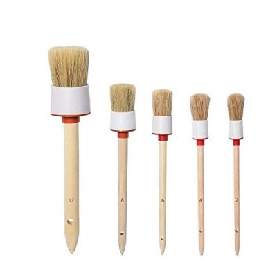 China Car Handle Pen Shape Natural Board Hair Detail Cleaning Woodworking Brush for sale