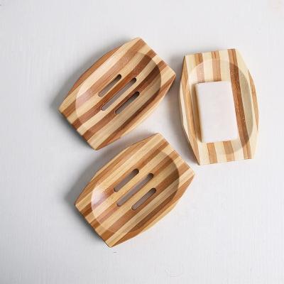 China Modern Two Tone Nature Bamboo Soap Tray, Wholesale Soap Holder Wood for sale