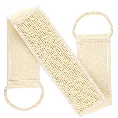 China Natural Organic Sisal Biodegradable Whole Body Exfoliating Belt Shower Scrubber Long Shape Exfoliating Back Joint for sale