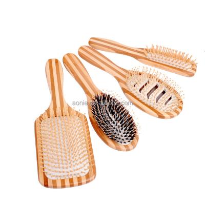 China Home Natural Bamboo Scalp Massage Hair Comb Detangling For All Hair Types for sale