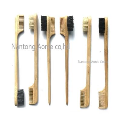 China Eco-friendly Bamboo Eyebrow Eyelash Brush Eyelash Comb Double-Comb Makeup Tool Eyebrow Makeup Grooming Tool for sale