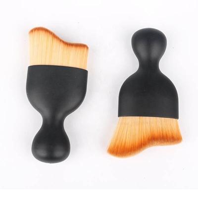 China Angular Blush OEM Curve Contour S Shape Kabuki Makeup Brushes Foundation Brush Wholesale for sale