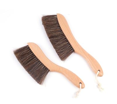 China Sustainable Wooden Hand Broom, General Purpose Sweep Counter Duster Bench, Car, Furniture, Bed Brush With 100% Horsehair Bristle for sale