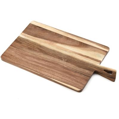 China Sustainable Large Acacia Wood Cutting Board with Handles for Food Prep Vegetables, Fruit, Meat for sale