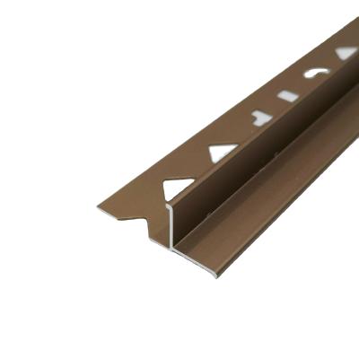 China Modern Customized Internal Corner Closed Strip Aluminum Right Angle Tile Edge Trims for sale