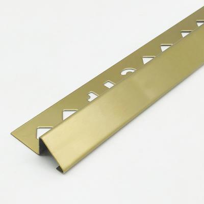 China Modern Factory In SS304 Tile Trim SS304 Stainless Steel 10mm Height Step Tile Running Triangular Corner Edge Trim for sale