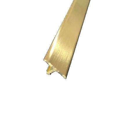 China Modern Ready To Board Superior 12/15/20 Mm Width T Shape Tile Trim Brass Bronze Floor Transition Strip for sale