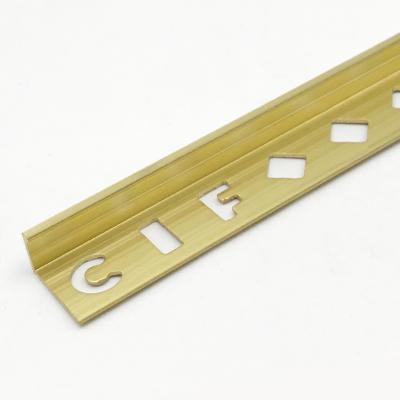 China 2021 Modern Popular Brass Wall Panel 6/8/10/12/15mm L Shape Dividing Strip Profile Floor Trim for sale