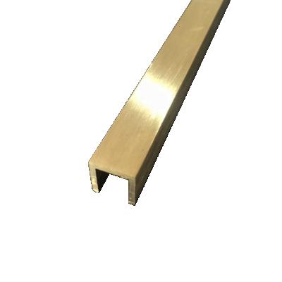 China Modern Hot Sale High Quality Brass Profile U Shape Brass Square Tile Trim In Tile Accessories for sale