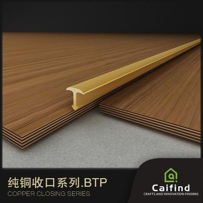 China Factory Modern Stock 94 Large Tile Trim T Shape Profile Floor / Wall Transition Brass Tile Trim for sale