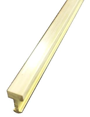 China Large Stock 10mm Modern Size T Shape Brass Tile Trim Floor Transition Profile for sale