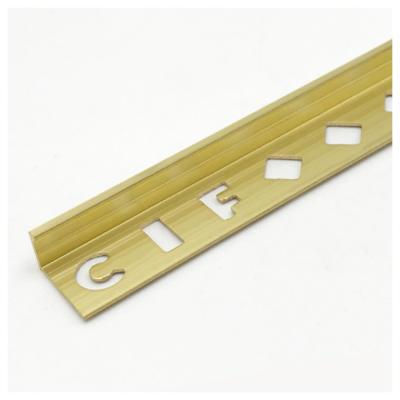 China Modern hot sale high quality brass tile trim with label L shape brass tile trim for sale