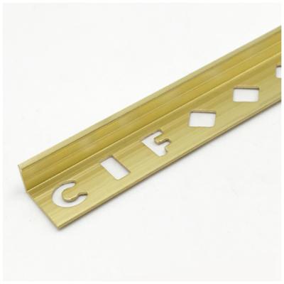 China Modern High Quality L Shape Tile Brass Trim Cheap Brass Trim Tile Factory Supply for sale