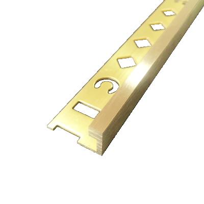 China High Quality Modern L Shape Tile Factory Supply Brass Trim Brushed Brass Transition for sale