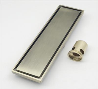 China Caifind Foshan Modern Factory High Quality Rectangular Stainless Brass Floor Drain 300*70mm for sale