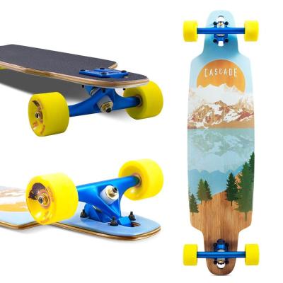 China Adult Custom 38 Inch Long Board 7 Layer Custom Longboard Skateboard Complete For Professional for sale