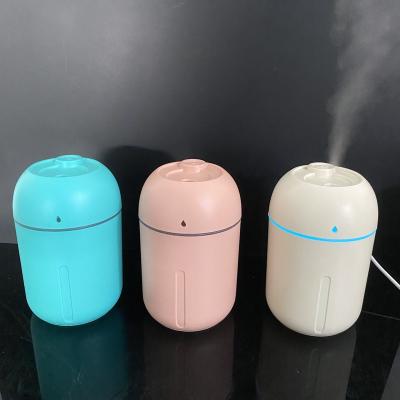 China Household Mini 330ML mini Portable Colorful Led Night Light Ultrasonic Mute Air Humidifier USB cool mist Humidifiers for car Home Office for sale