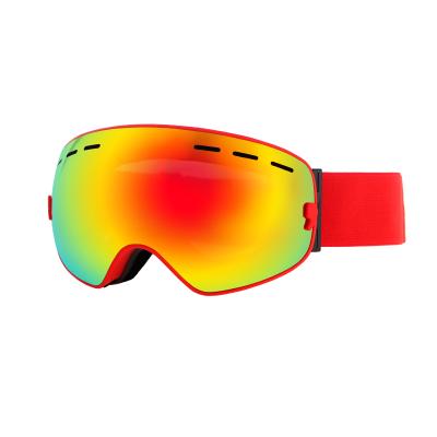 China SKI Fashion Design Adult Silicone Anti Fog Ski Goggles for sale