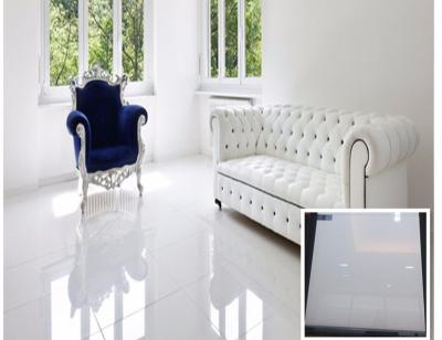 China Modern Super Glossy White Double Loading Ceramic Floor Tiles for sale