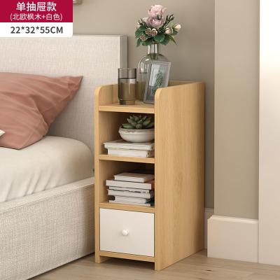 China (Size) Adjustable Italian Luxury Modern White Single Bedside Table Nightstand MDF Drawer Night Stand for sale