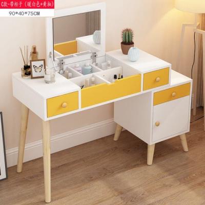 China Style Adjustable Modern Simple Bedroom Dressing Table Mirror White Dressing Table (Other) With Lighted Mirror And Stool for sale