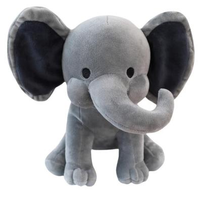 China G016 Eco-friendly CFP Stocked Soft Stuffed Animal Sleeping Doll Ear Plush Elephant Toy for sale