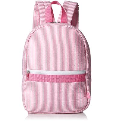 China Wholesale PCP B702 waterproof stocked back to school backpack cotton seersucker satchel bag for sale