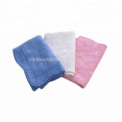 China Blank baby comforters for monogram CFP A033 ready to ship 25 colors cotton baby blanket monogram baby comforter for sale