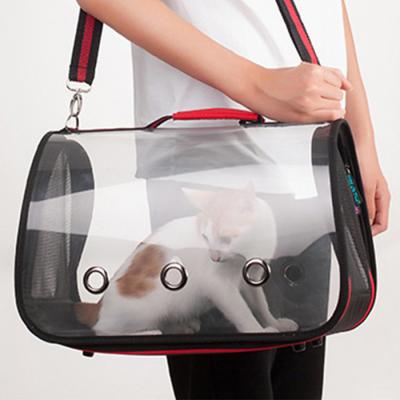 China Wholesale 1.2KG Transparent Pet Bag Carrier Tote Carrying Transport Dog Cat Lightweight Viable Parrot Shoulder for sale