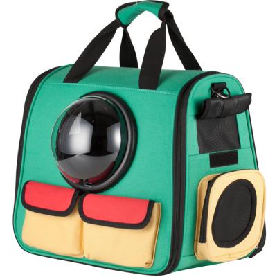 China Viable High Quality Foldable Wholesale Backpack Portable Canvas Pet Dog Bag Cat Dog Shoulder Packing Capsule Carrier Carrier Carrier for sale