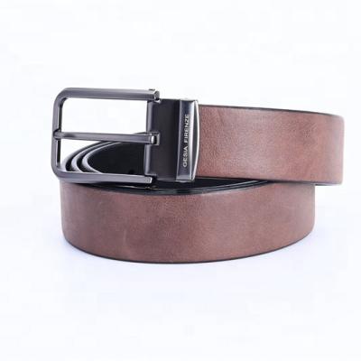 China Direct sales simple goods factory luxury genuine leather men's belt business double-sided belt for sale