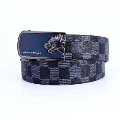 China Customized high quality simple price discount belt business mens alloy buckle automatic leather belt for sale