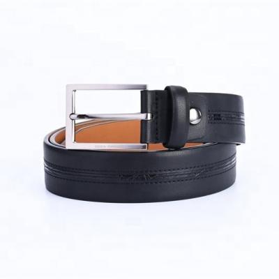 China Simple Factory Direct Genuine Embossed Belt Men's Pin Buckle Wild Luxury Retro Cowhide Belt for sale