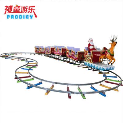 China Amusement Park Wooden Electric Track Train Amusement Rides Christmas Train Rides For Sale for sale