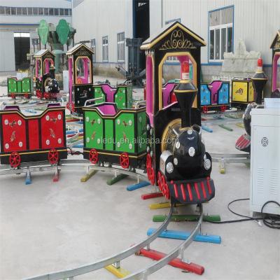 China Fiberglass+steel China amusement park rides indoor track train or outdoor electric train rides on sale for sale