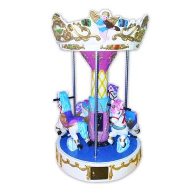 China Spinning rides indoor playground 3 seats kiddie carousel rides mini merry go round kids carousel horse rides for sale for sale