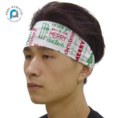 China Newest Fashion PURE Fabric Cloth Designed Elastic Headbands Simple Full Letter Designed Headbands For Women Men for sale