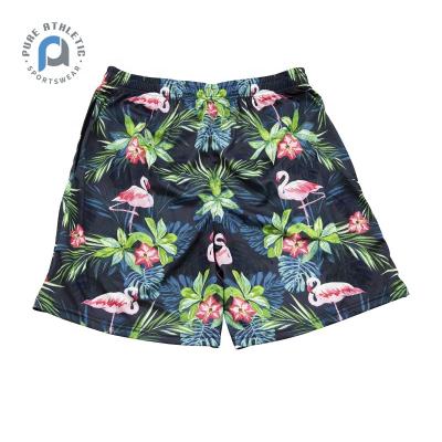 China OEM Anti-UV Sublimation Printing Men's Flamingo Beachwear Pure Anti-UV Board Shorts Manufacturer China for sale