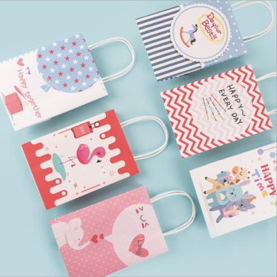 China Recyclable Storage Tote Bags Party Favor Birthday Paper Gift Bag Kids Birthday Candy Bags for sale