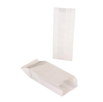 China Recycled Materials Wholesale Oil Proof PE Coated Food Bag Snack Fried Chicken Paper Takeout Bag for sale