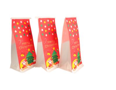 China Recycled Materials Bread Candy Pack Tin Tie Recyclable Christmas Food Take Away Paper Bag for sale