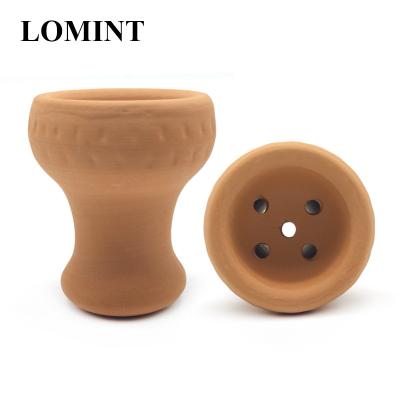 China LOMINT Clay Red Clay Shisha Narguile Tobacco Bowl Shisha Narguile Accessories China Factory Wholesale Hookah Bowls for sale