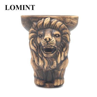 China LOMINT Lion Style Hookah Bowls Ceramic Shisha Tobacco Narguile Chicha Accessories LM-B119 for sale