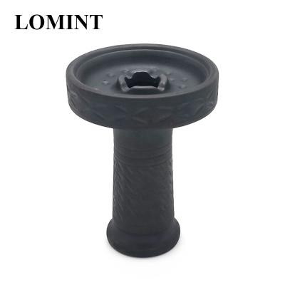 China LOMINT Ceramic Black Hookah Pipes Shisha Chicha Accessories OEM Premium Factory Custom Made LM-B105 for sale