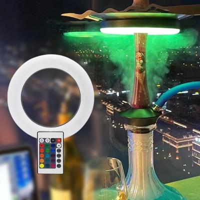 China Universal Colorful Magnet Adsorption LOMINT RGB LED Hookah Lights Show 6inch Shisha Ring Lamp Magnet Adsorption With Accessories Remote Control for sale