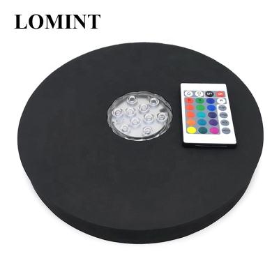 China Black Silicone LOMINT EVA Sponge Hookah Mat With LED Large Lamp Light Show Shisha Glass Bottle Bottom Shisha Accessories Remote Control for sale