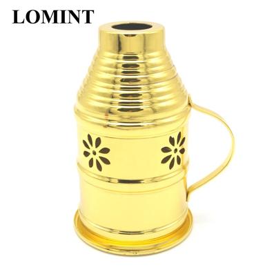 China LOMINT Metal Blooms Design Hookah Wind Covers Medium Size Handle Metal Surface Plating Shisha Nargile Accessories LM-W007 for sale